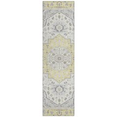 Machine Washable Indoor/Outdoor Chantille ACN2674 Gold 2'3" x 7'6" Runner Rug