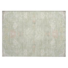Machine Washable Indoor/Outdoor Chantille ACN2676 Green 1'8" x 2'6" Rug