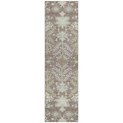 Machine Washable Indoor/Outdoor Chantille ACN2676 Brown 2'3" x 7'6" Runner Rug
