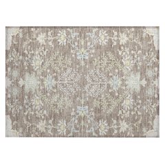 Machine Washable Indoor/Outdoor Chantille ACN2676 Brown 1'8" x 2'6" Rug