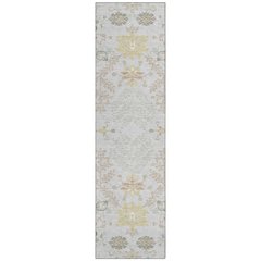 Machine Washable Indoor/Outdoor Chantille ACN2676 Gray 2'3" x 7'6" Runner Rug