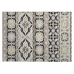 Machine Washable Indoor/Outdoor Chantille ACN2677 Black 1'8" x 2'6" Rug