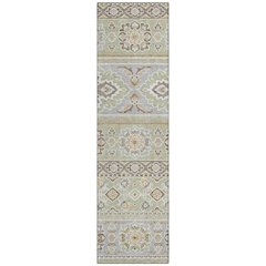 Machine Washable Indoor/Outdoor Chantille ACN2677 Green 2'3" x 7'6" Runner Rug
