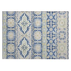 Machine Washable Indoor/Outdoor Chantille ACN2677 Blue 1'8" x 2'6" Rug