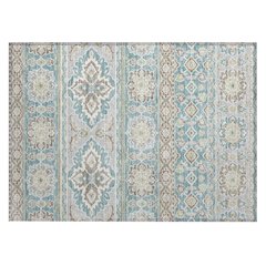 Machine Washable Indoor/Outdoor Chantille ACN2677 Teal 1'8" x 2'6" Rug