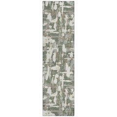 Machine Washable Indoor/Outdoor Chantille ACN2678 Green 2'3" x 7'6" Runner Rug