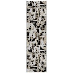 Machine Washable Indoor/Outdoor Chantille ACN2678 Black 2'3" x 7'6" Runner Rug