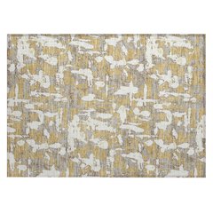 Machine Washable Indoor/Outdoor Chantille ACN2678 Gold 1'8" x 2'6" Rug