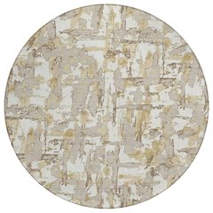 Machine Washable Indoor/Outdoor Chantille ACN2678 Ivory 8' x 8' Round Rug