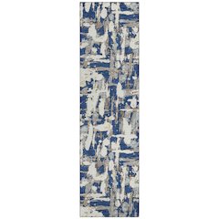 Machine Washable Indoor/Outdoor Chantille ACN2678 Blue 2'3" x 7'6" Runner Rug