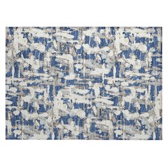 Machine Washable Indoor/Outdoor Chantille ACN2678 Blue 1'8" x 2'6" Rug