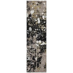 Machine Washable Indoor/Outdoor Chantille ACN2679 Black 2'3" x 7'6" Runner Rug