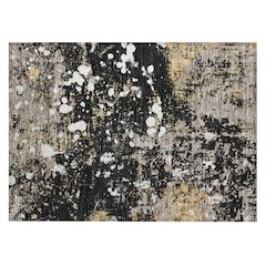 Machine Washable Indoor/Outdoor Chantille ACN2679 Black 1'8" x 2'6" Rug