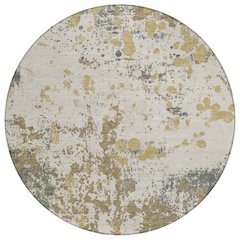 Machine Washable Indoor/Outdoor Chantille ACN2679 Ivory 8' x 8' Round Rug