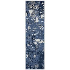 Machine Washable Indoor/Outdoor Chantille ACN2679 Blue 2'3" x 7'6" Runner Rug