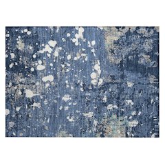Machine Washable Indoor/Outdoor Chantille ACN2679 Blue 1'8" x 2'6" Rug