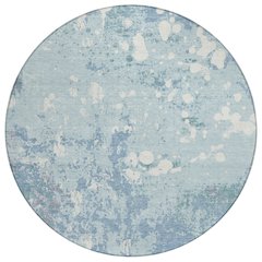Machine Washable Indoor/Outdoor Chantille ACN2679 Blue 8' x 8' Round Rug