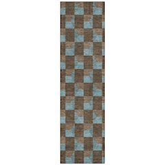 Machine Washable Indoor/Outdoor Chantille ACN2680 Brown 2'3" x 7'6" Runner Rug