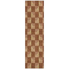 Machine Washable Indoor/Outdoor Chantille ACN2680 Orange 2'3" x 7'6" Runner Rug