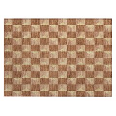 Machine Washable Indoor/Outdoor Chantille ACN2680 Orange 1'8" x 2'6" Rug