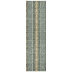 Machine Washable Indoor/Outdoor Chantille ACN2681 Green 2'3" x 7'6" Runner Rug