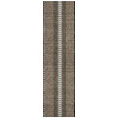 Machine Washable Indoor/Outdoor Chantille ACN2681 Brown 2'3" x 7'6" Runner Rug