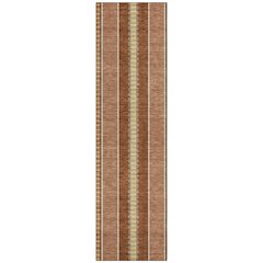 Machine Washable Indoor/Outdoor Chantille ACN2681 Orange 2'3" x 7'6" Runner Rug