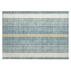Machine Washable Indoor/Outdoor Chantille ACN2681 Teal 1'8" x 2'6" Rug