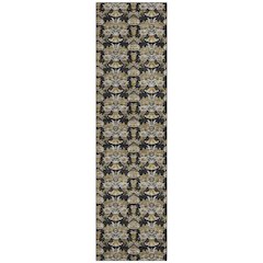 Machine Washable Indoor/Outdoor Chantille ACN2682 Black 2'3" x 7'6" Runner Rug