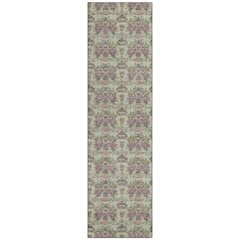 Machine Washable Indoor/Outdoor Chantille ACN2682 Green 2'3" x 7'6" Runner Rug