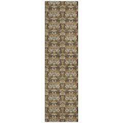 Machine Washable Indoor/Outdoor Chantille ACN2682 Brown 2'3" x 7'6" Runner Rug