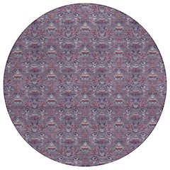 Machine Washable Indoor/Outdoor Chantille ACN2682 Purple 8' x 8' Round Rug