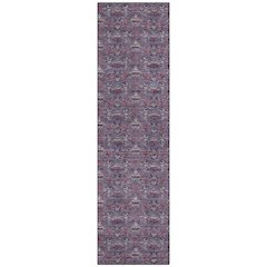 Machine Washable Indoor/Outdoor Chantille ACN2682 Purple 2'3" x 7'6" Runner Rug