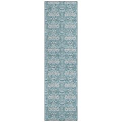 Machine Washable Indoor/Outdoor Chantille ACN2682 Teal 2'3" x 7'6" Runner Rug