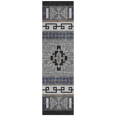 Machine Washable Indoor/Outdoor Chantille ACN2683 Black 2'3" x 7'6" Runner Rug
