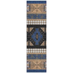 Machine Washable Indoor/Outdoor Chantille ACN2683 Blue 2'3" x 7'6" Runner Rug