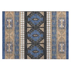 Machine Washable Indoor/Outdoor Chantille ACN2683 Blue 1'8" x 2'6" Rug
