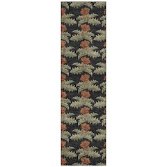 Machine Washable Indoor/Outdoor Chantille ACN2684 Black 2'3" x 7'6" Runner Rug