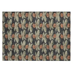 Machine Washable Indoor/Outdoor Chantille ACN2684 Black 1'8" x 2'6" Rug