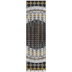 Machine Washable Indoor/Outdoor Chantille ACN2685 Black 2'3" x 7'6" Runner Rug
