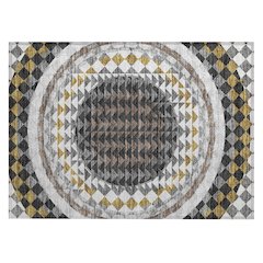 Machine Washable Indoor/Outdoor Chantille ACN2685 Black 1'8" x 2'6" Rug