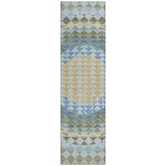 Machine Washable Indoor/Outdoor Chantille ACN2685 Blue 2'3" x 7'6" Runner Rug