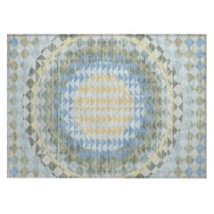 Machine Washable Indoor/Outdoor Chantille ACN2685 Blue 1'8" x 2'6" Rug