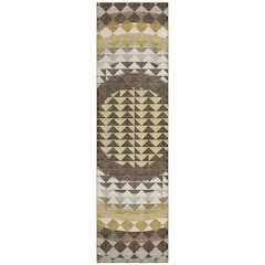 Machine Washable Indoor/Outdoor Chantille ACN2685 Brown 2'3" x 7'6" Runner Rug