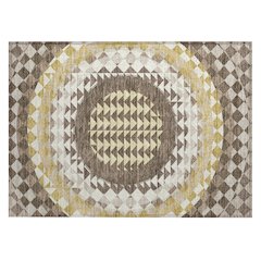 Machine Washable Indoor/Outdoor Chantille ACN2685 Brown 1'8" x 2'6" Rug