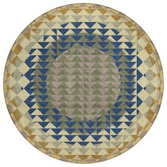 Machine Washable Indoor/Outdoor Chantille ACN2685 Green 8' x 8' Round Rug