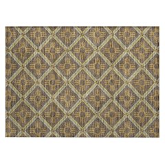 Machine Washable Indoor/Outdoor Chantille ACN2686 Brown 1'8" x 2'6" Rug