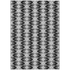 Machine Washable Indoor/Outdoor Chantille ACN2687 Black 2'6" x 3'10" Rug