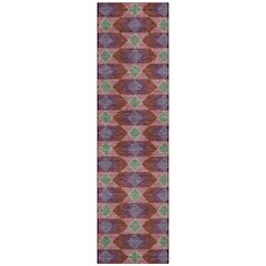 Machine Washable Indoor/Outdoor Chantille ACN2687 Red 2'3" x 7'6" Runner Rug