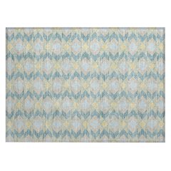 Machine Washable Indoor/Outdoor Chantille ACN2687 Teal 1'8" x 2'6" Rug